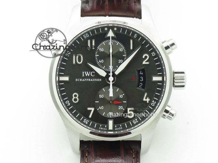 MIROTIME 0427 Elegant Portugieser Perpetual Calendar IW503302 RG V9F 1:1 Best Edition Gray Dial on Black Leather Strap A 7096